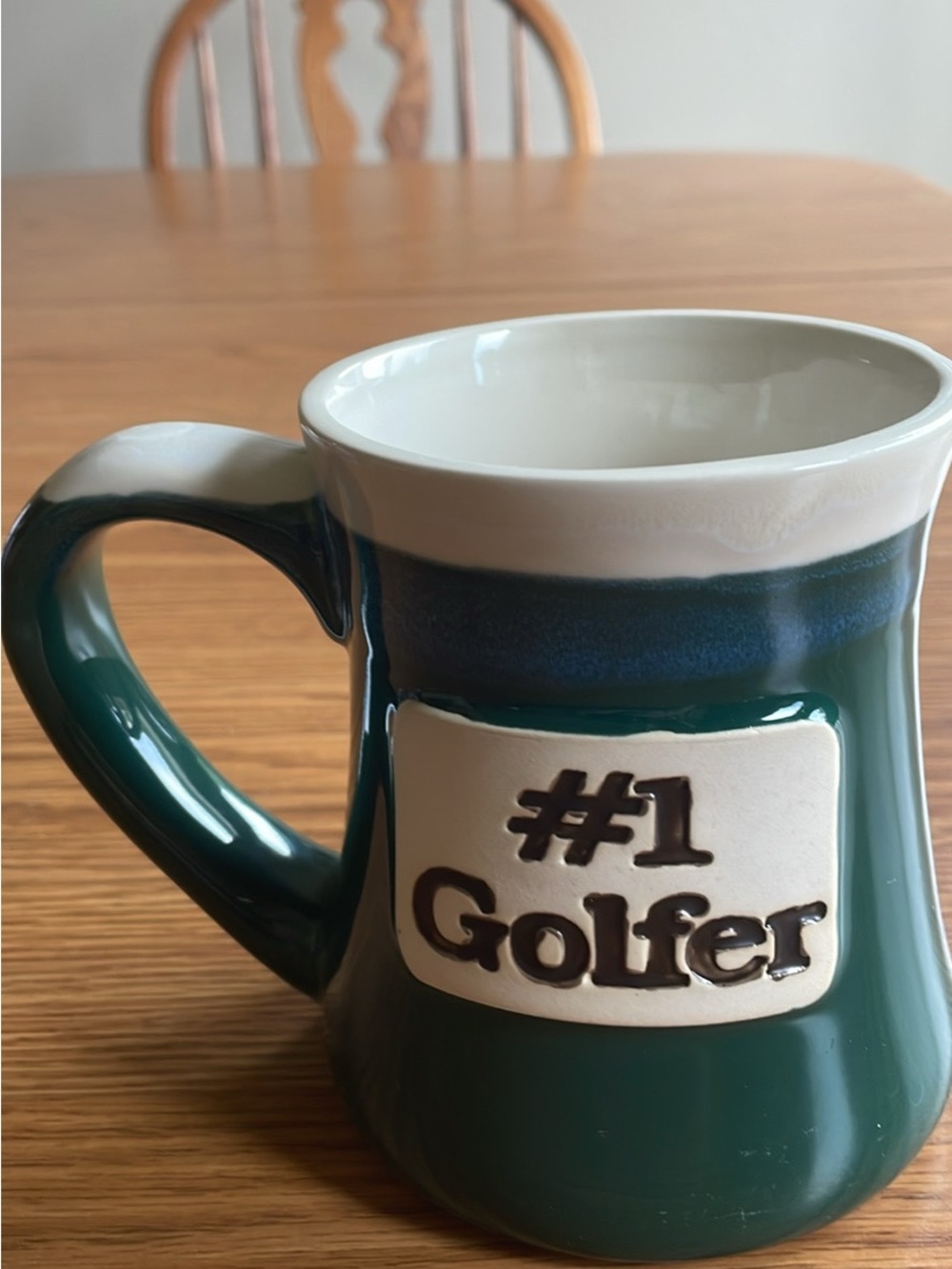 #1 Golfer Green Ceramic Coffee Mug